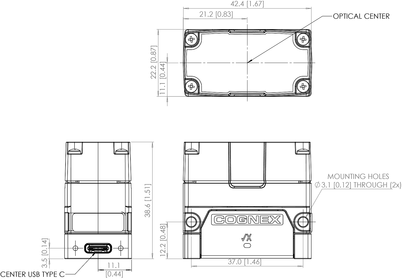 DataMan 70 Series Reader Dimensions