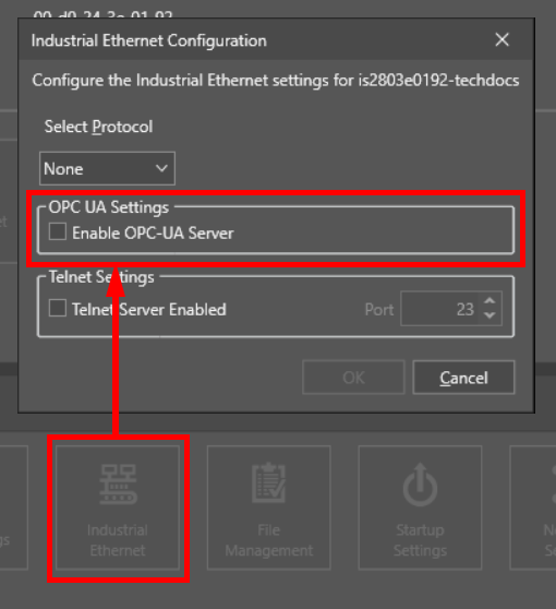 Enable the OPC UA Server