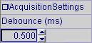 AquisitionSettings data structure, label and edit control