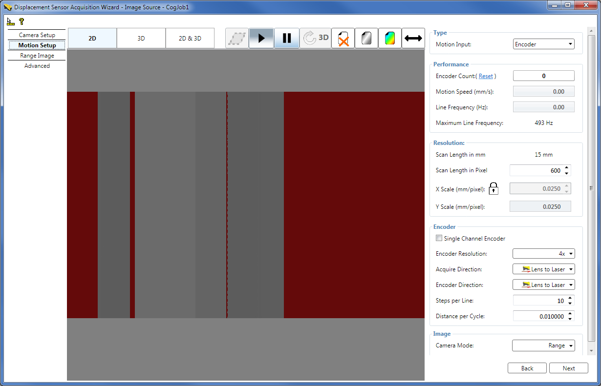 Acquisition Profile Plus Walkthrough Motion Setup Enc