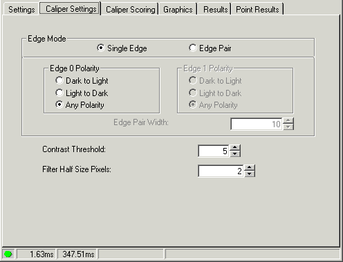 Cognex Caliper Cog Find Circle Find Circle Caliper Settings