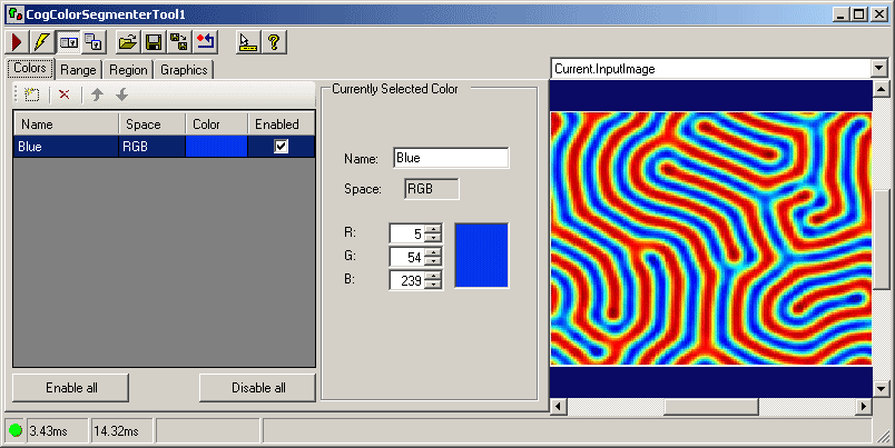 Cognex Color Segmenter Color Segmenter Color Segmenter Colors Tab