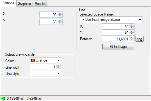 Cognex Dimensioning Create Line Parallel Control Create Line Parallel Settings Tab