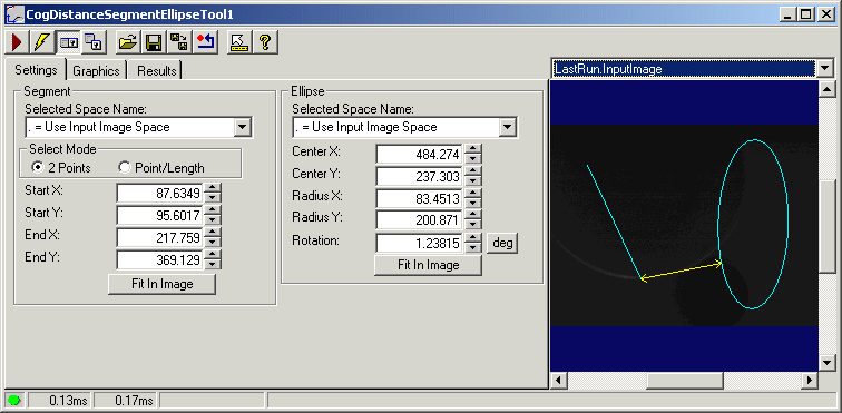Cognex Dimensioning Distance Segment Ellipse Control Distance Segment Ellipse Whole Control