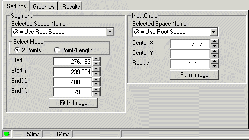 Cognex Dimensioning Intersect Segment Circle Control Intersect Segment Circle Settings Tab
