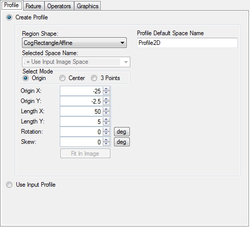 Cognex Image Processing Cog 3DRange Image Cross Section Cross Section Profile Tab
