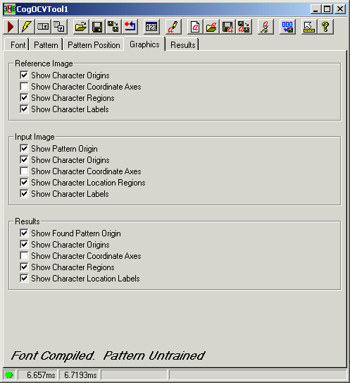 CognexOC OCV Tool OCVGraphics Tab