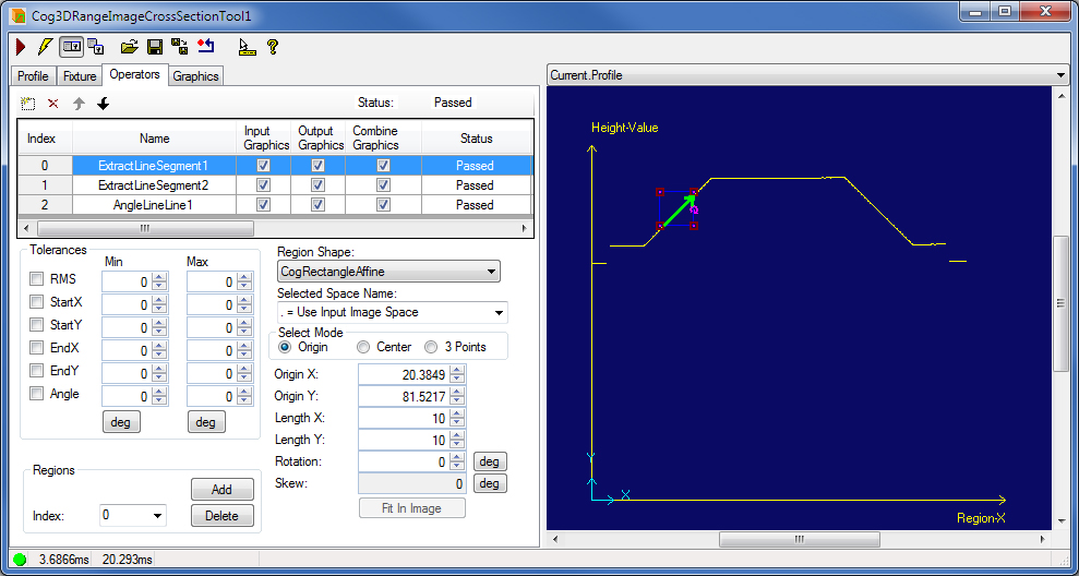 Image Processing Profile Plus Example 3DCross Section Operators 1