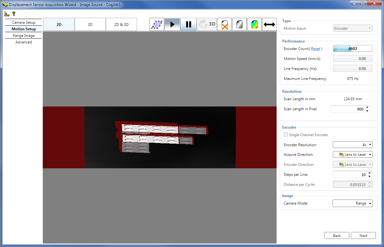 Acquisition Profile Plus Walkthrough DS 1000FCAcq Motion Setup 1