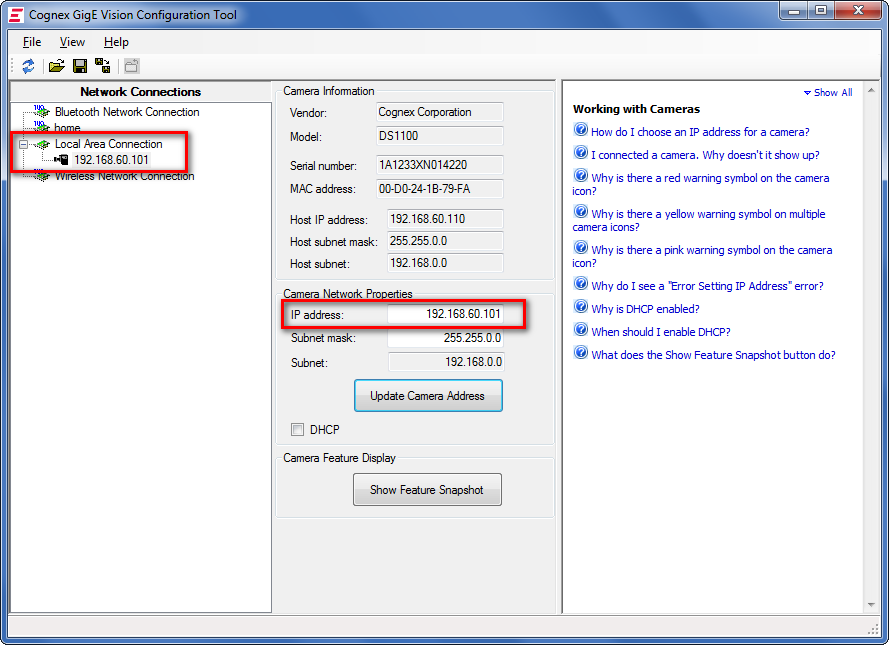 Acquisition Profile Plus Walkthrough Upgrade Firmware GigE