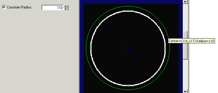 Cognex Core Cog Fit Circle Fit Circle Constrain Radius