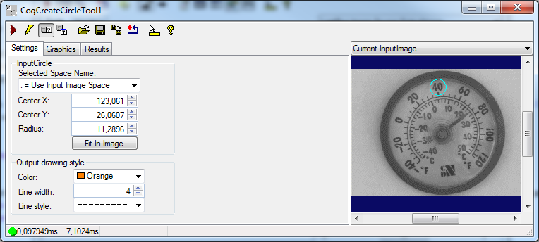 Cognex Dimensioning Create Circle Control Create Circle Whole Control