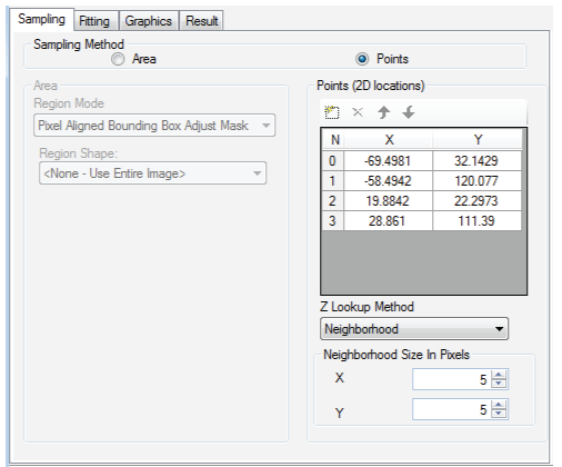 Cognex Image Processing Cog 3DRange Image Plane Estimator Plane Estimator Settings Tab