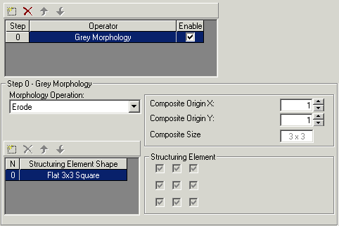 Cognex Image Processing One Image Control Grey Morph Settings