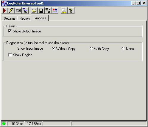Cognex Image Processing Polar Unwrap Polar Unwrap Graphics Tab
