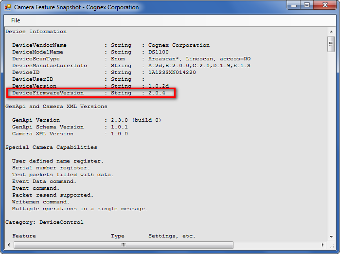 Acquisition Profile Plus Walkthrough Upgrade Firmware Feature Snapshot