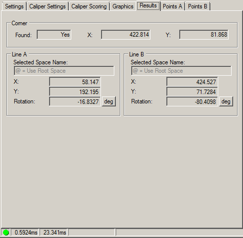 Cognex Caliper Cog Find Corner Find Corner Results Tab