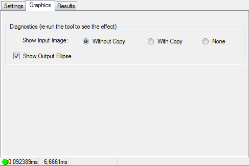 Cognex Dimensioning Create Ellipse Control Create Ellipse Graphics Tab
