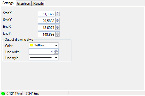 Cognex Dimensioning Create Line Bisect Points Control Create Line Bisect Points Settings Tab