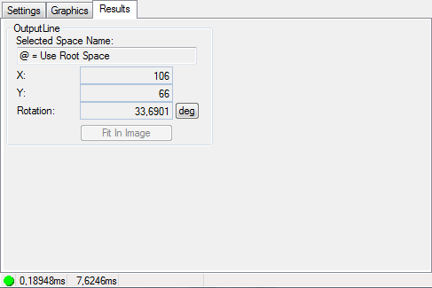 Cognex Dimensioning Create Line Parallel Control Create Line Parallel Results Tab