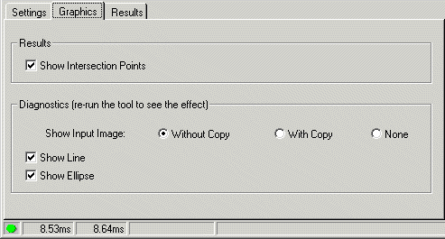 Cognex Dimensioning Intersect Line Ellipse Control Intersect Line Ellipse Graphics Tab