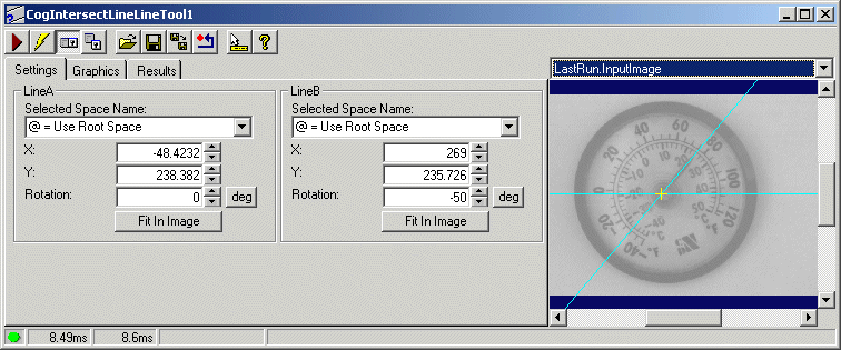 Cognex Dimensioning Intersect Line Line Control Intersect Line Line Whole Control
