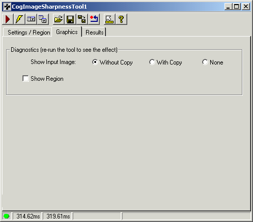 Cognex Image Processing Image Sharpness Image Sharpness Graphics Tab
