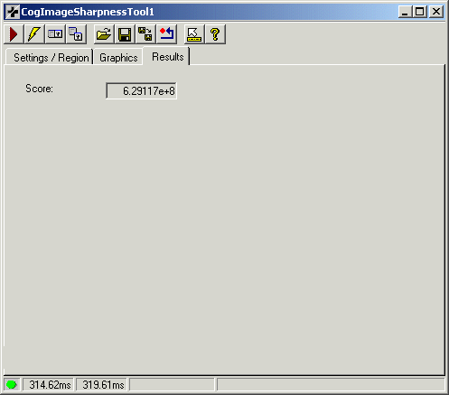 Cognex Image Processing Image Sharpness Image Sharpness Results Tab