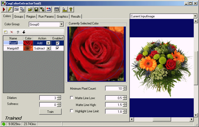 Cognex Color Extractor Color Extractor Color Extractor Whole Control