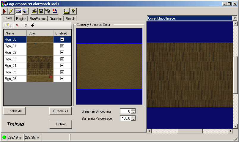 Cognex Composite Color Match Composite Color Match Composite Match Colors Tab