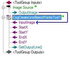 Cognex Dimensioning Create Line Bisect Points Control Create Line Bisect Points Terminals