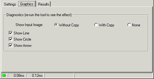 Cognex Dimensioning Distance Line Circle Control Distance Line Circle Graphics Tab
