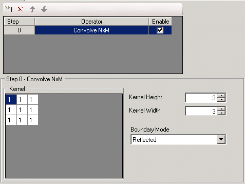 Cognex Image Processing One Image Control Convolve NxMSettings
