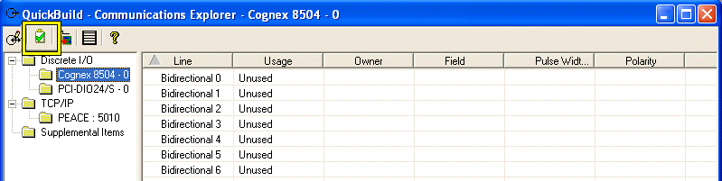 Quick Build Quick Build Walkthrough DiscreteIO Check Configuration Button