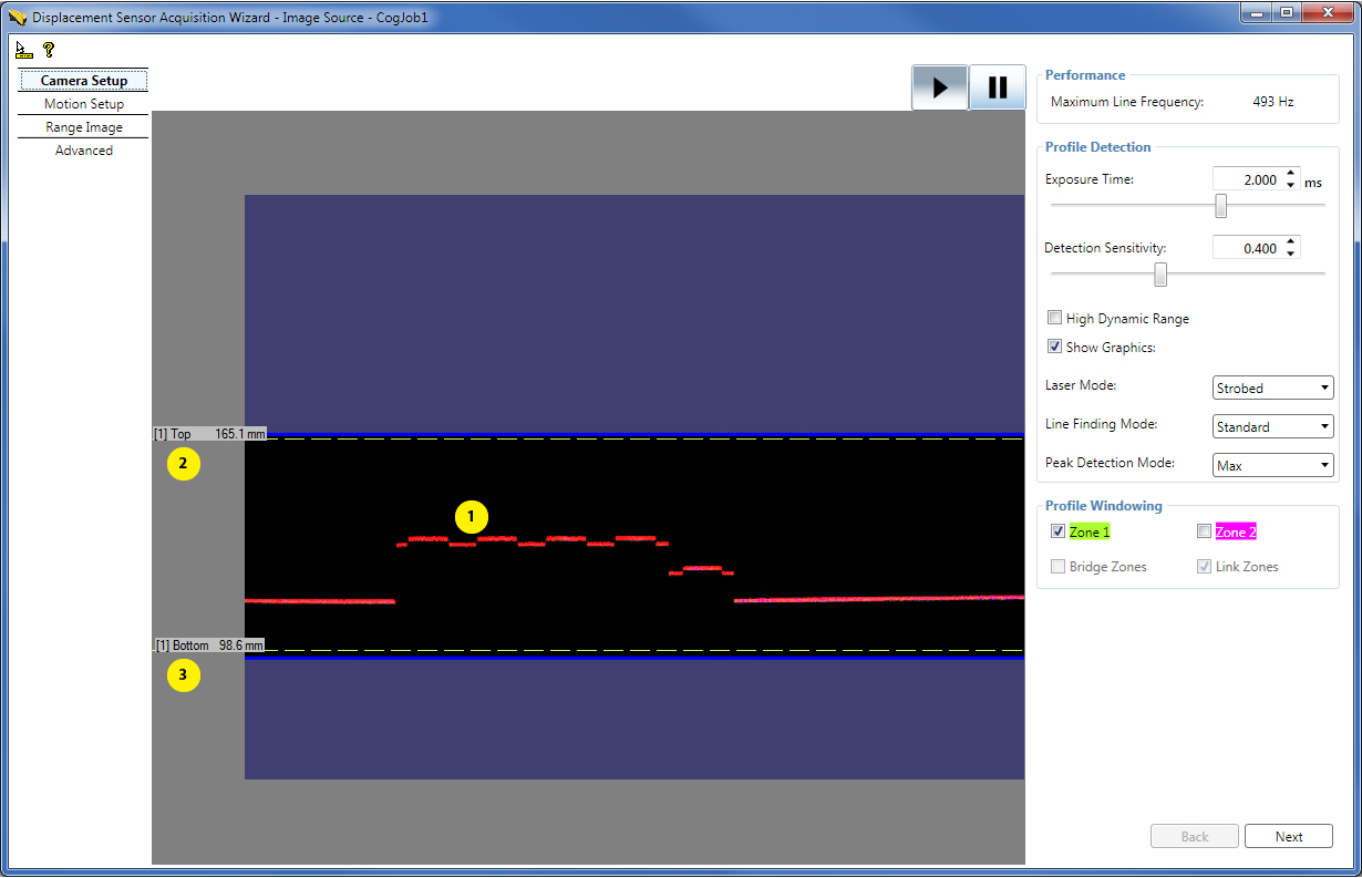 Acquisition Profile Plus Walkthrough Wizard Camera Setup