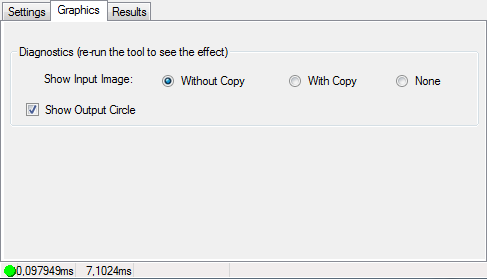 Cognex Dimensioning Create Circle Control Create Circle Graphics Tab