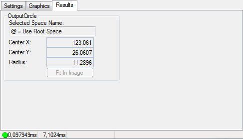 Cognex Dimensioning Create Circle Control Create Circle Results Tab