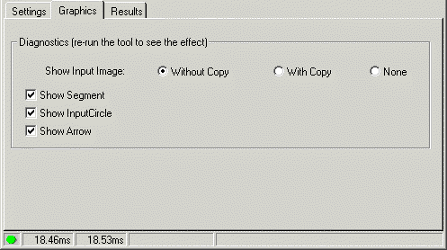 Cognex Dimensioning Distance Segment Circle Control Distance Segment Circle Graphics Tab