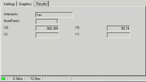 Cognex Dimensioning Intersect Segment Ellipse Control Intersect Segment Ellipse Results Tab