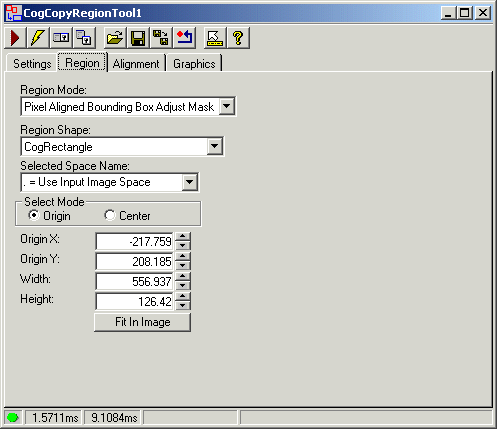 Cognex Image Processing Copy Region Copy Region Region Tab
