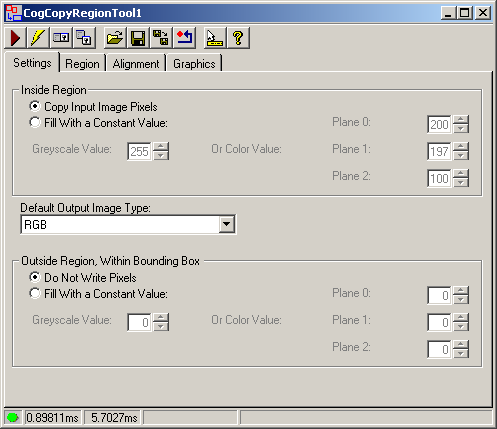 Cognex Image Processing Copy Region Copy Region Settings Tab