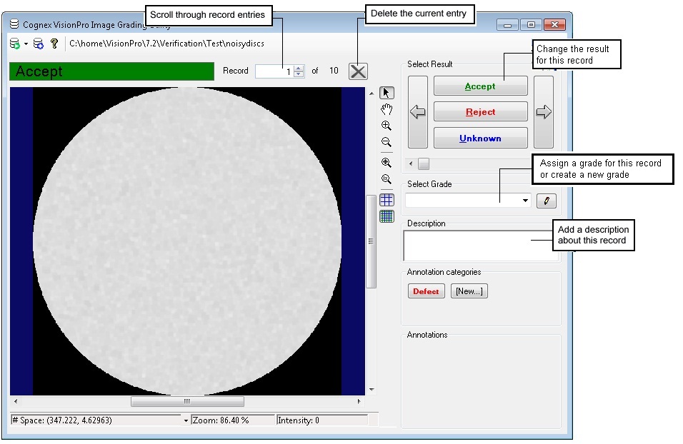 Framework Inspection Theory Image Grading Utility IGUOther Controls