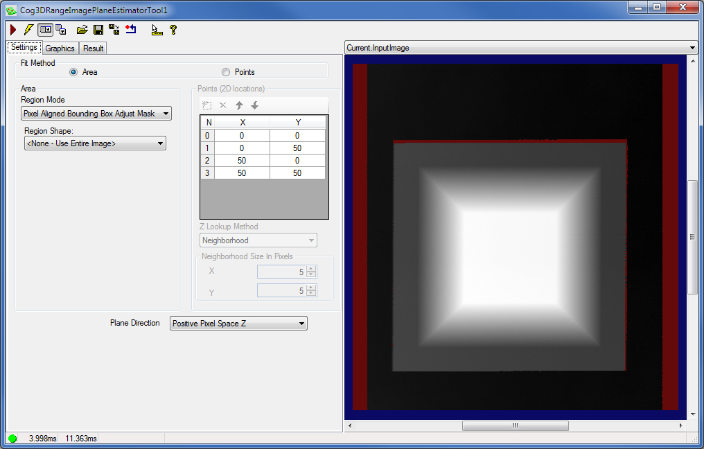 Image Processing Profile Plus Example Plane Estimator Acquiring