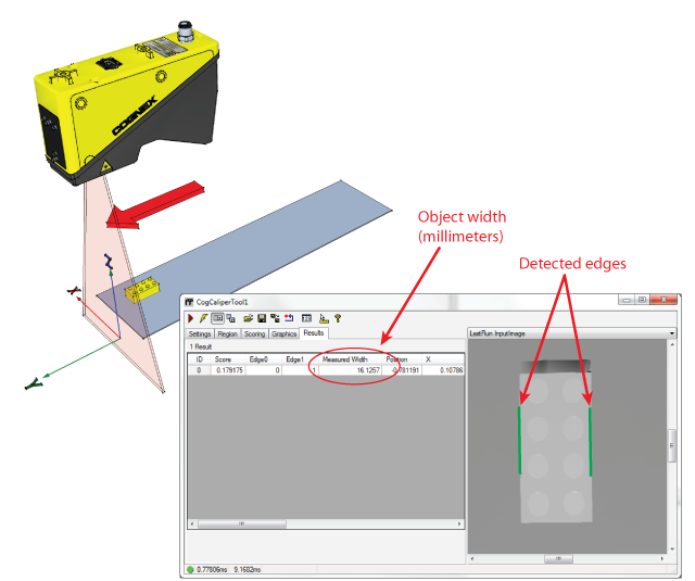 Image Processing Range Images 2DTools caliper