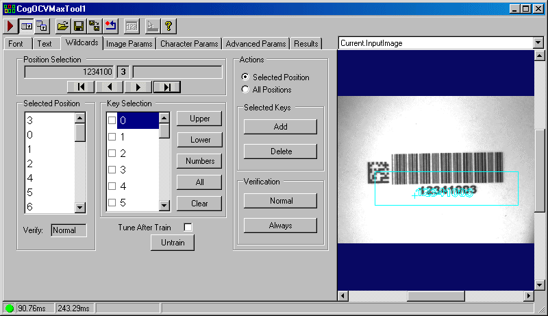 CognexOCVMax OCVmax OCVMax Wildcards Tab