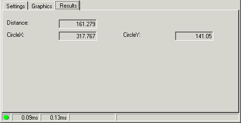 Cognex Dimensioning Distance Point Circle Control Distance Point Circle Results Tab