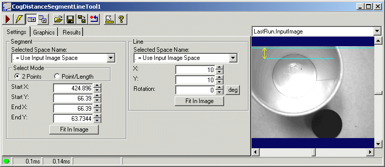 Cognex Dimensioning Distance Segment Line Control Distance Segment Line Whole Control