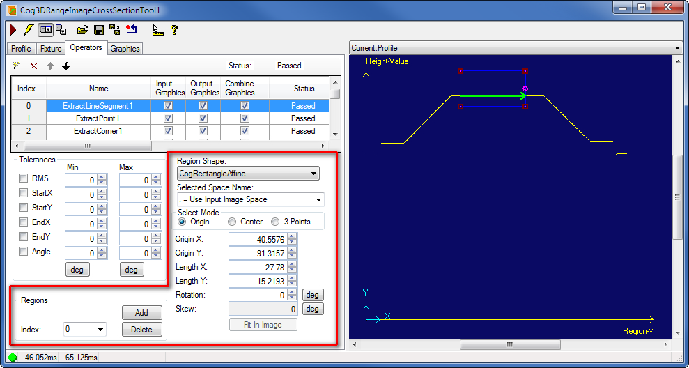 Cognex Image Processing Cog 3DRange Image Cross Section Common Region