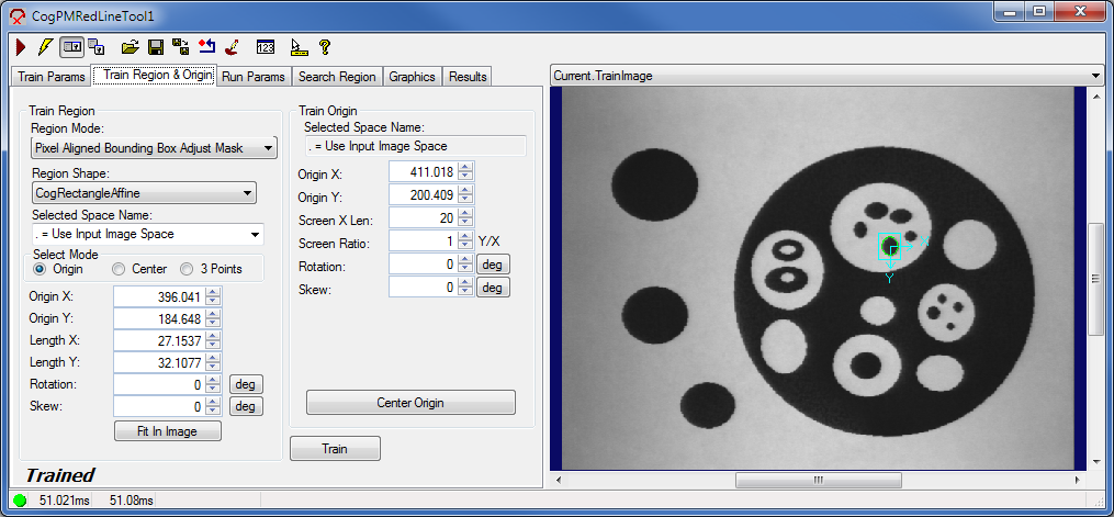 Cognex Patmax Red Line Reference Patmax Red Line Control Train Region