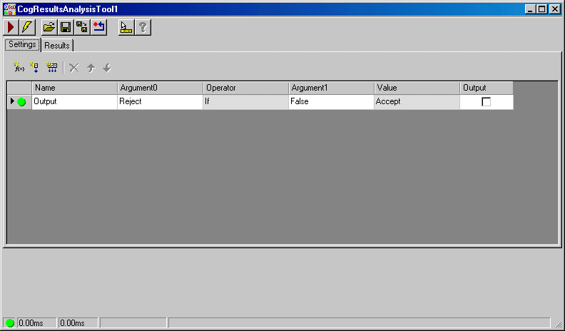 Cognex Results Analysis Reference Results Default Window